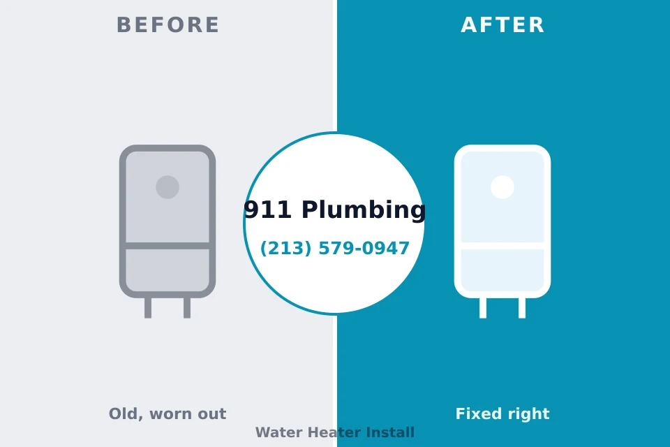 Before and after: plumbing repair Silver Creek, NY